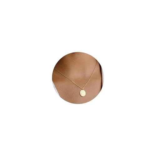 Valloey Rover Gold Necklaces for Women | Dainty 14K Gold/Sterling Silver Plated Cubic Zirconia Star Moon Pendant Necklaces Twist Rope Chain Simple Jewelry for Women - style: Gold-full moon