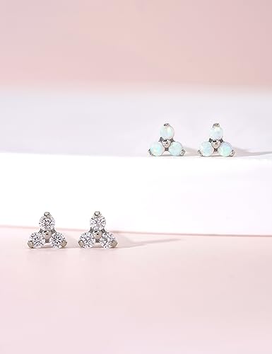 Limerencia G23 Pure Titanium Hypoallergenic Earrings | F136 Implant Grade Titanium Jewelry for Sensitive Ears - color: Trinity Opal