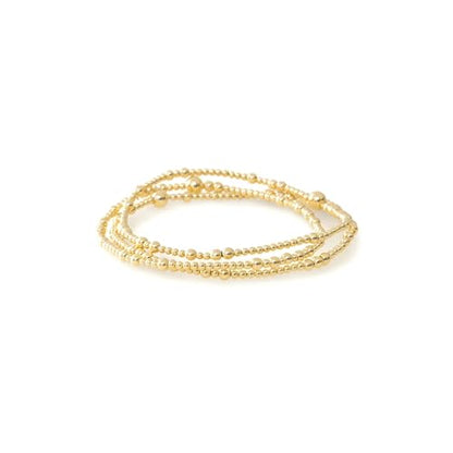 Gold Bracelets for Women, Beaded Cross Stack, Non Tarnish Set，Set-1 | Gold Beaded Bracelet Stack with Stretch Fit, Waterproof Finish and Dainty Design for Everyday Wear and Gifts - color: Colors-16