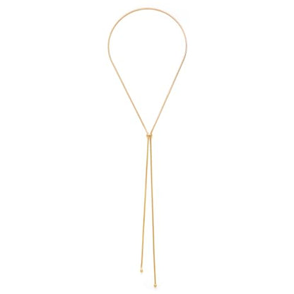 Gold Silver Necklace for Women Y Chain Adjustable Gold Long Necklaces Fashion Dainty Jewelry - color: gold C