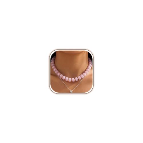 Chunky Beaded Necklace for Women, Colorful Trendy Statement Summer Jewelry Gift - color: necklace-34
