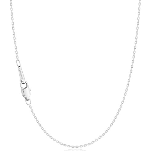 Gacimy Cable Chain Necklace for Women | 14K Gold Plated/Silver Tone Stainless Steel Cable Chain for Women, 1.1/1.3mm Thin Dainty Necklace 16-24 Inches - color: 1.3mm Silver, size: 18 Inches