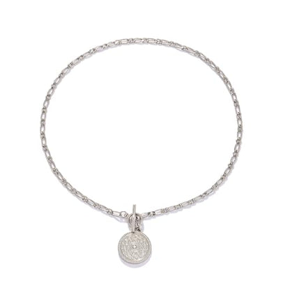 Coin Necklace for Women Hip Hop Toggle Medallion Pendant Necklace Trend Silver Pressed Flower Necklace Charm Punk Statement Jewelry Gifts Gold Silver