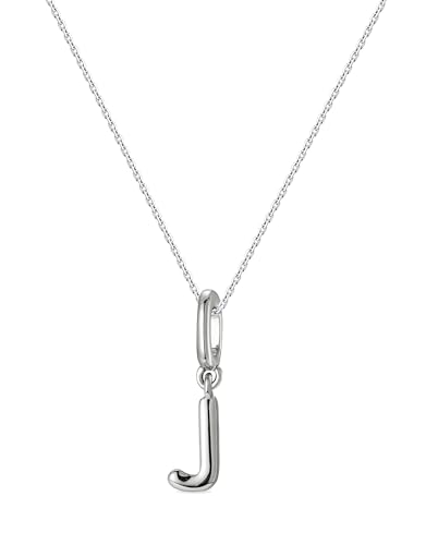 OVRUNS Initial Charm for Women Letter Bracelet Necklace Charms With Clasp | Alloy,nickel,safe for sensitive skin,Pendant with install clasp,fits bracelets with necklaces,great for gift - color: Silver, style: Letter J