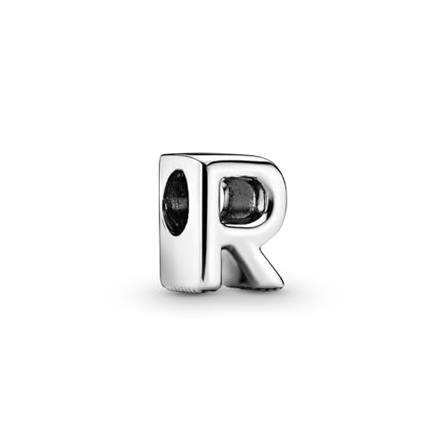 Pandora Alphabet Charm - Compatible Moments - Gift for Her - Made with Sterling Silver - with Gift Box - style: Letter R