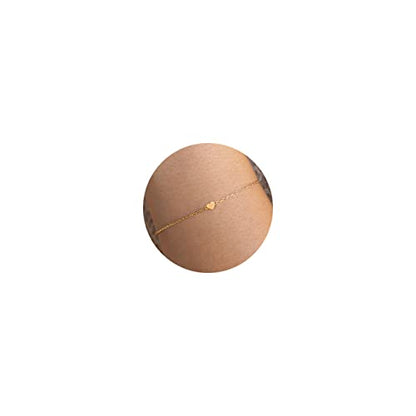 VRIUA Dainty Gold Bracelets for Women, 14K Gold Plated Layered Bracelet Simple Sparkle Twisted Chain Bracelets Adjustable Diamond Bracelets Set Gold Jewelry for Women - color: Heart gold