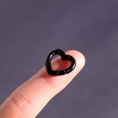1Pc Oval Spring Clasps Clips Connector Rings for Keychain DIY Crafts (Black-D) - color: Black-D