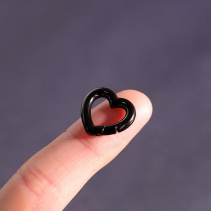 1Pc Oval Spring Clasps Clips Connector Rings for Keychain DIY Crafts (Black-D) - color: Black-D
