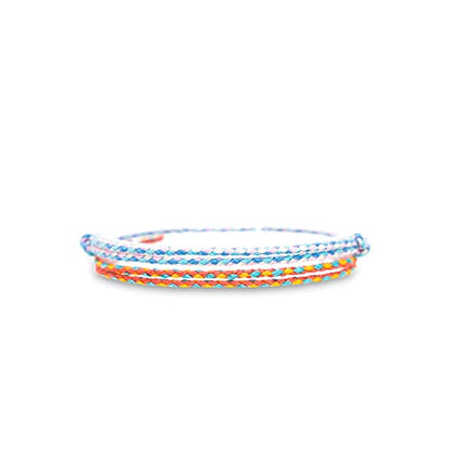 Made by Nami 2 Pcs Wave String Ankle Bracelets for Women Waterproof & Adjustable Thin Braided Anklet Surfer Boho Ankle Bracelet Set of 2 Beach Accessories - color: Retro Set