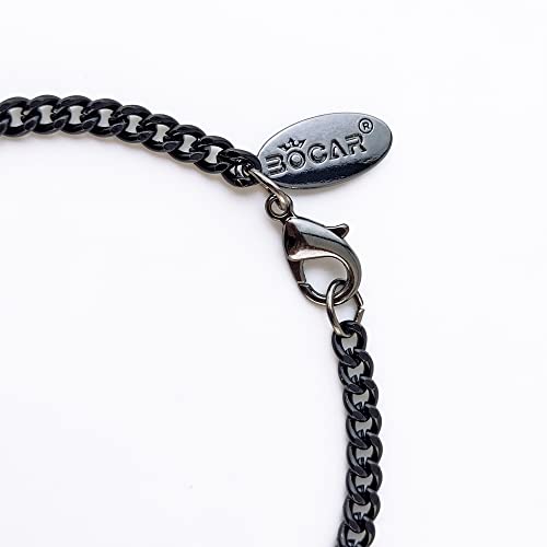 Bocar Long Necklaces for Women Trendy, Boho Layered Crystal Beaded Collar Necklaces for Women, Fashion Statement Necklaces Jewelry - color: Pirate Black