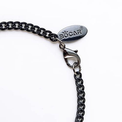 Bocar Long Necklaces for Women Trendy, Boho Layered Crystal Beaded Collar Necklaces for Women, Fashion Statement Necklaces Jewelry - color: Pirate Black