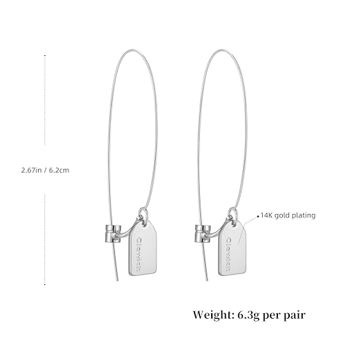 Dangle Flower Gold Earrings for Women, Trendy Statement Hoop Earrings, Gold Floral Drop Earrings Jewelry for Gifts - color: 925 silver plated