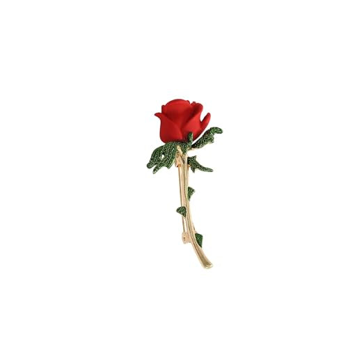 GBAHFY Romantic Red Rose Bloom Brooch for Women Vintage Flower Floral Pin for Jacket, Bag, Scarf - style: 4