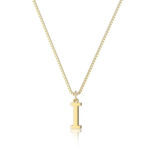Foxgirl Gold Initial Necklaces for Women, Dainty Gold Letter Necklace Tiny A-Z Pendant Choker Necklace Trendy Cute Personalized Monogram Name Necklace Gold Jewelry Necklace for Women Gift | Tiny Letter Pendant on a Dainty Choker Chain, Personalized Everyd