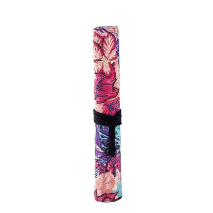 Funny live Paint Brush Holder Art Supplies, Artist Brush Holder & Art Supply Storage Organizer Roll-Up Case Bag, Protect Acrylic Oil Watercolor Paintbrushes (Maple Leaf-20 Slot Pockets) - style: Maple Leaf-20 Slot Pockets