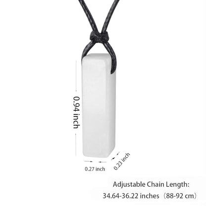 FANASY Natural Gemstone Pendant Necklace for Men Healing Crystal Pendant Adjustable Black Rope Necklace Jewelry Gifts for Women Men - color: Clear Quartz