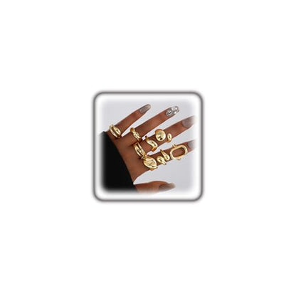 FUTIMELY 14K Gold Stackable Knuckle Rings Set for Women,Aesthetic Silver Trendy Dainty Open Midi Rings Set,Midi Finger Rings Pack Jewelry Gifts - color: Gold3