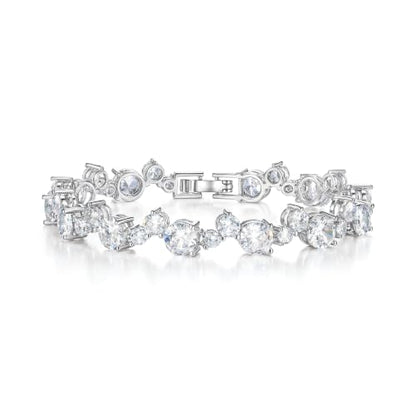 FANZE Gold Plated Cubic Zirconia Tennis Bracelets for Women Dainty Trendy Adjustable Bracelet Jewelry Gift for Ladies Wedding Mother Birthday Anniversary - style: Style 13