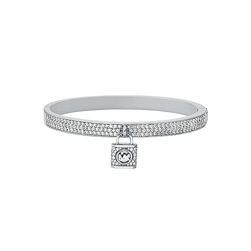 Michael Kors Silver-Tone Bracelet for Women; Bracelets; Jewelry for Women - color: Pavé Pendant Bangle