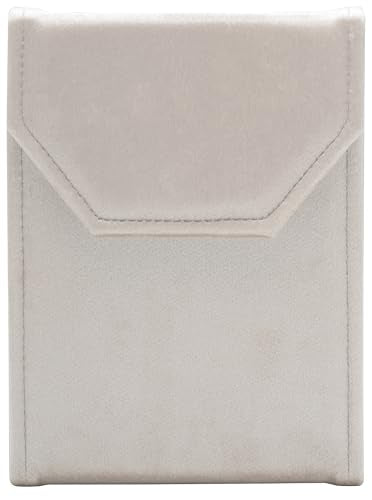 Velvet Necklace Jewelry Travel Folder Storage Display Case (Beige) - color: Beige