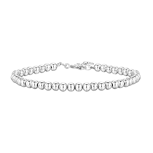 PAVOI 14K Gold Plated Beaded Bracelet for Women | Stackable Gold Bead Bracelet | Adjustable Dainty Gold Jewelry - style: Beaded