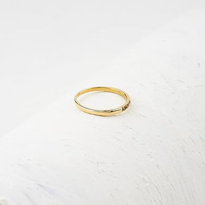 Dainty Multi-Stone Ring, 1-10 selectable Birthstones Ring, Minimalist Ring, Handmade Family Ring, Custom Ring, Personalized Gift, Mothers Day Gift, 14K gold & 925K Silver Ring - style: 8 birthstones