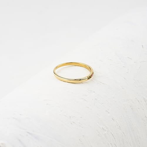 Dainty Multi-Stone Ring, 1-10 selectable Birthstones Ring, Minimalist Ring, Handmade Family Ring, Custom Ring, Personalized Gift, Mothers Day Gift, 14K gold & 925K Silver Ring - style: 2 birthstones