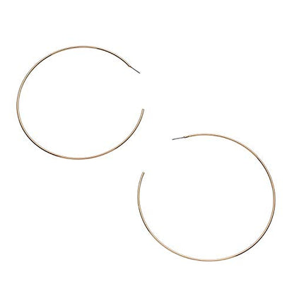 BETHYNAS 110 120mm Gold Large Basketball Hoop Earrings for Women Big Thin Hoop Fashion Round Circle Huggie Minimalist Earrings - color: 120mm