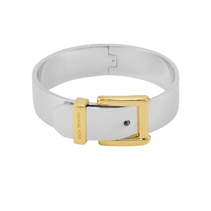 Michael Kors Silver-Tone Bracelet for Women; Bracelets; Jewelry for Women - color: Two Tone Chunky Bangle