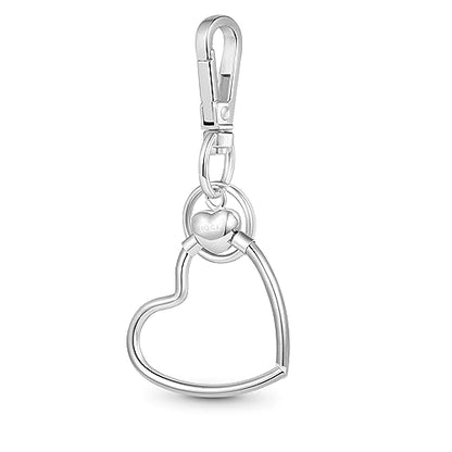 GNOCE Stainless Steel Snake Chain Charm Bracelet W/Safety Gift for Women - color: Heart
