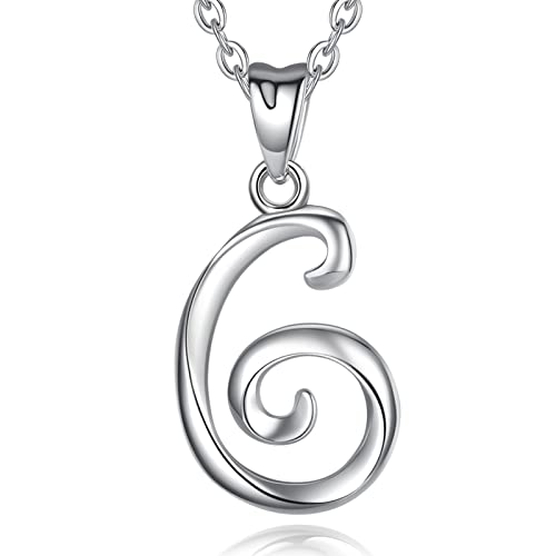 EUDORA Sterling Silver Initial Necklaces for Women, Classic 26 Letter Neckless Gifts for Girls, Sister, Mother Daughter, 18 inch Chain - style: G