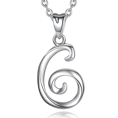 EUDORA Sterling Silver Initial Necklaces for Women, Classic 26 Letter Neckless Gifts for Girls, Sister, Mother Daughter, 18 inch Chain - style: G