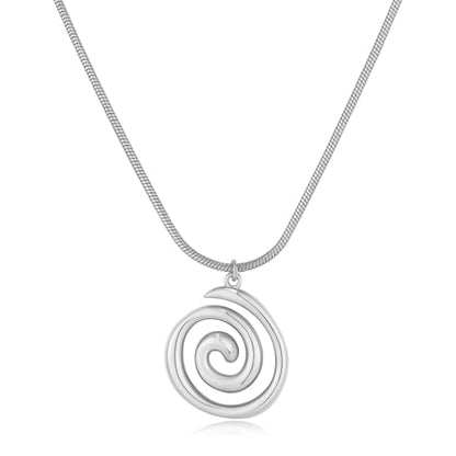 Boho Chunky Gold Statement Necklaces for Women Beach Jewelry Gifts | Versatile Everyday Wear, Pairs with Any Outfit, Ideal Gift for Any Occasion, Easy to Layer, Lightweight, Hypoallergenic - style: Spiral-C-Silver