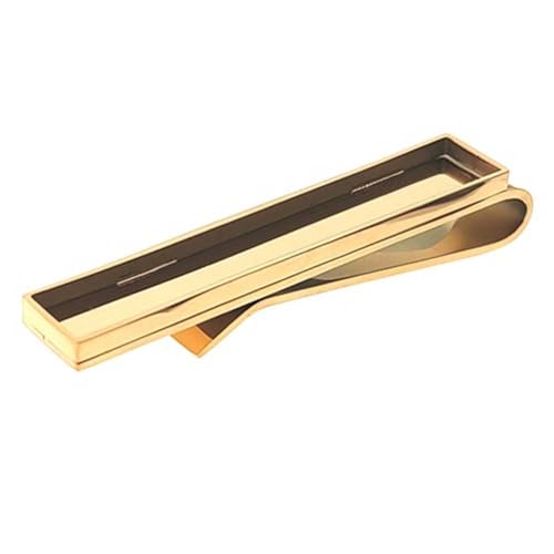 Stainless Steel Tie Clip Blank Tie Bar Clip Simple Necktie Clip Pin with Rectangle Bezel Tray for Anniversary Wedding Business Meeting, 1 Piece