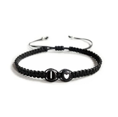 Heart Initial Bracelets 26 Letters Initial Charms Bracelet for Women Gifts A-Z Braided Bracelets Heart Link Handmade Rope Braided Adjustable Jewelry for Mom Daughter Birthday Jewelry Gift - style: I