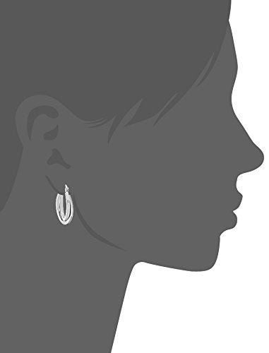 Edforce Women's Stainless Steel Overlapping Oval Hoop Earrings, (30mm) - style: C: Stainless Steel (30mm)