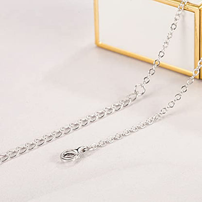 Dankadi Italian 925 Sterling Silver Necklace For Women 0.9mm Box Chain 1.3mm Rolo Chain O-Chain Lobster Claw Clasp - Pendant Chain - 16 "18" 20 "22" 24 "26" Jewelry Gift - color: O - Chain, size: 18 inches