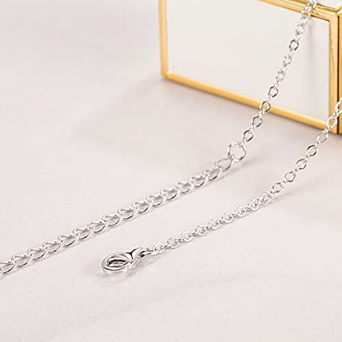 Dankadi Italian 925 Sterling Silver Necklace For Women 0.9mm Box Chain 1.3mm Rolo Chain O-Chain Lobster Claw Clasp - Pendant Chain - 16 "18" 20 "22" 24 "26" Jewelry Gift - color: O - Chain, size: 28 inches