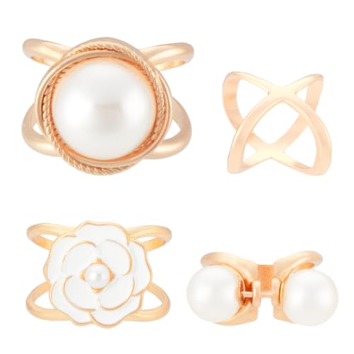 Scarf Rings Buckle And Slides For Women Scarves Pin Tshirt Ties Clip For The Side