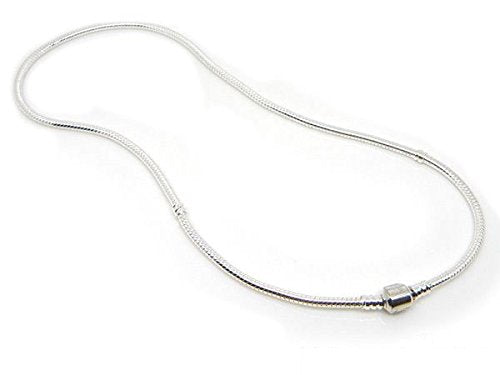 Snake Chain Necklace Silver Plated fit Pandora Charms Beads Jewelry - size: 50CM/19.5 Inch