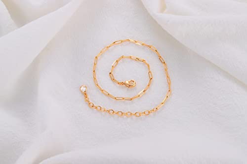 LOYATA Dainty Ankle Bracelet,14K Gold Plated Tiny Bead Anklet Dainty White Cubic Zirconia Cross Tassel Foot Chain Cute Lucky Moon Evil Eye Foot Jewelry Boho Anklets for Women - color: gold-anklet-018