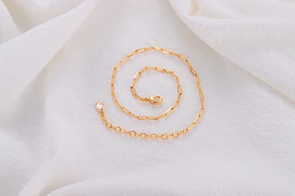 LOYATA Dainty Ankle Bracelet,14K Gold Plated Tiny Bead Anklet Dainty White Cubic Zirconia Cross Tassel Foot Chain Cute Lucky Moon Evil Eye Foot Jewelry Boho Anklets for Women - color: gold-anklet-018