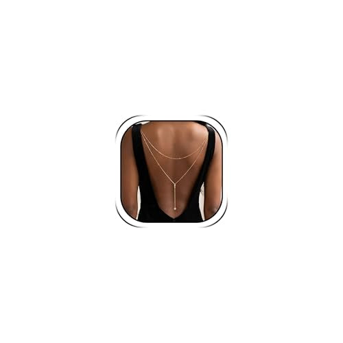Back Necklace for Backless Dress Rhinestone Body Chain Jewelry for Women Backdrop Necklace Bridal Dress Crystal Wedding Jewelry Gift - color: A1:SetB