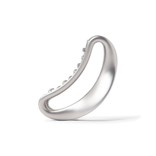 The Hair Edit Sculpted Silver Claw Clip, Large Metal Matte Silver Hair Clip for Women, Strong Hold Claw Clip for Updos & Half Up Styles, Hair Clip for All Hair Types, Everyday Cute Hair Accessories