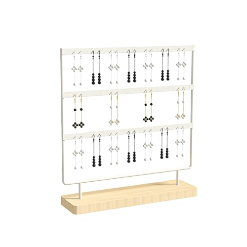 Julysky Earring Holder Organizer,Earring Holder Stand for Hanging Earrings,Earring Display Stand，Earring Organizer Stand，Earring Tree (White, 3 Layers) - color: White, size: 3 Layers