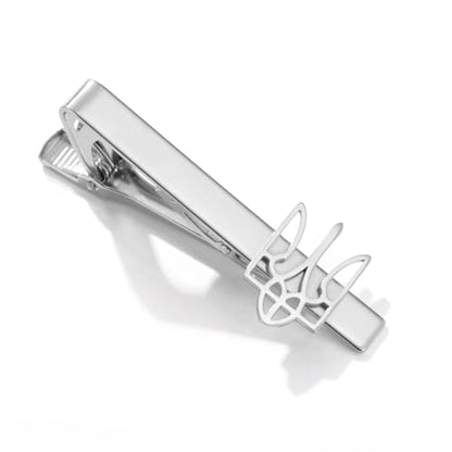 Dreamtimes Ukrainian Symbol Tie Clip Ukrainian Tie Clasp for Men Ukraine Trident Inspired Jewelry Ukraine Remembrance Tie Clip Patriotic Gift - color: Silver