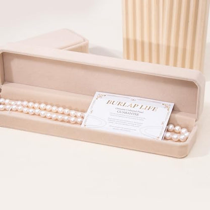 Freshwater Cultured AAAAA Quality Genuine Real Pearl Strand Necklace for Women Fine Jewelry Gifts for Her - size: 40.6 cm, 8.5 - 9.5 mm, style: AAA-Round