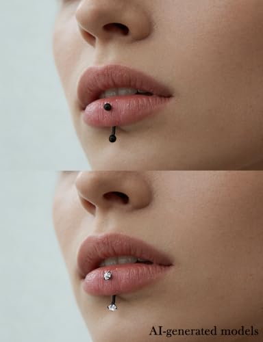 16G Eyebrow Rings Rook Piercing Jewelry 316L Surgical Steel Curved Barbells Vertical Lip labret Snake Eyes Piercing Jewelry Tongue Small Belly Ring 6mm 8mm 10mm Silver Black Gold - color: Black