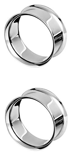 Forbidden Body Jewelry Ear Gauges, Ear Tunnels, Tunnels For Ears, Surgical Steel Mirror Finish Double Flared Tunnel Plug Earrings - style: 2pcs: 42mm (1&5/8")