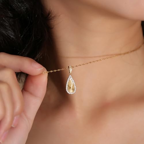 16 Inch Women's Pendant Necklace Chains - 5 Different Pendant Designs, Dainty Adjustable Chains(Gold/Silver) - color: gold2